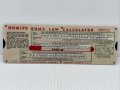 Ohmite Parallel Resistance Calculator Slide Plastic Covered 1949