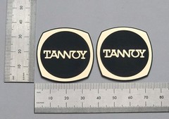 Tannoy Speaker Badge Logo Custom Incised Gold With Adhesive