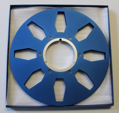 ANALOG AUDIO 10.5&Prime; X 1/4&Prime; PRECISION METAL TAPE REEL IN BLUE – STUDER AMPEX OTARI
