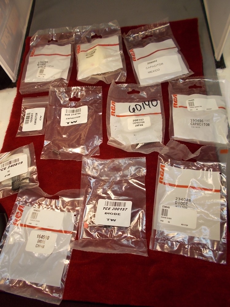 NOS LOT OF 12 OLD VTG DIODES, CAPACITORS, RCA, TW, CN, FR, TAIWAN, MEXICO, JAPAN