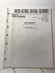 ORIGINAL SERVICE MANUAL & SCHEMATIC SONY HCD-A190/D150/G1000 D779