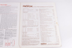 Revox A700 Series Product Information & Price Guide==Original!