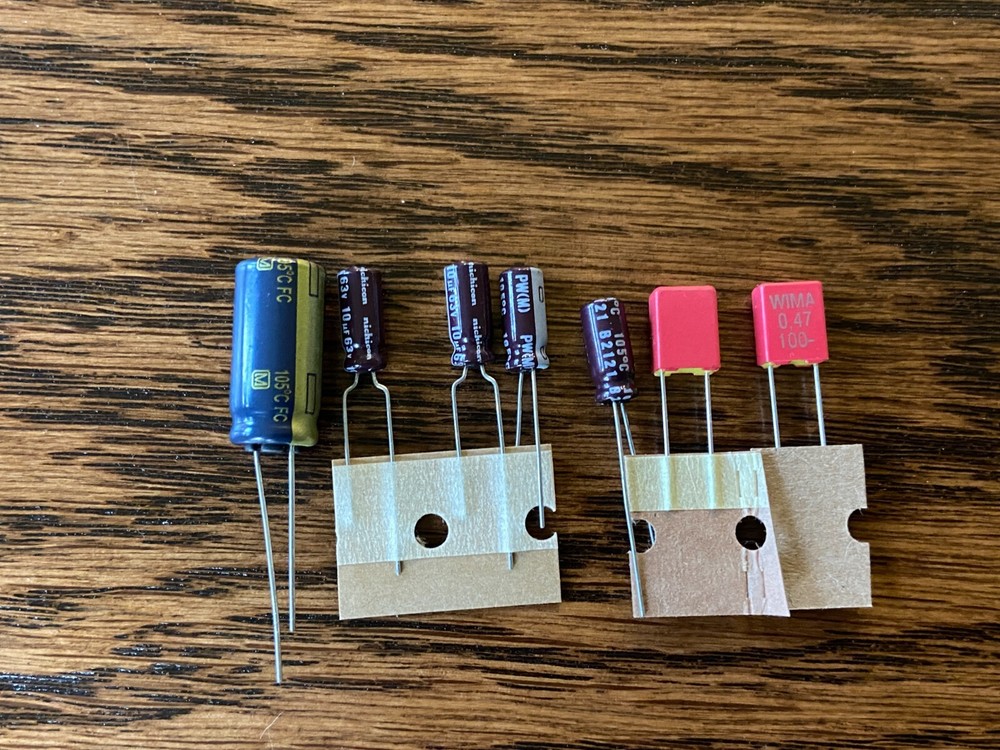 Pioneer PL-516 Speed Repair Kit Capacitors Turntable Recap Set (7 parts)
