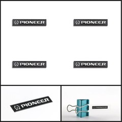 PIONEER logo badge Sticker Decal DIY waterproof 38.1mm(1.5&Prime;)X7.1mm(0.28&Prime;)