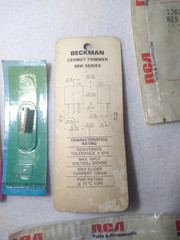 Lot of 13 Vintage Electronic Parts RCA, Sprauge,Sylvania, Beckman New old Stock