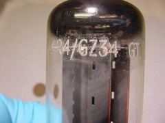 MULLARD RCA CO-BRANDED 5AR4 GZ34 RECTIFIER TUBE (tested strong)