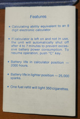 Rare Vintage Calculighter by Colibri Calculator Lighter NOS with Box & Papers