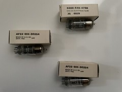 GE ELECTRON TUBE 6J6A VINTAGE VACUUM STOCK (1) AF33.604.30254 (2) JG 6829