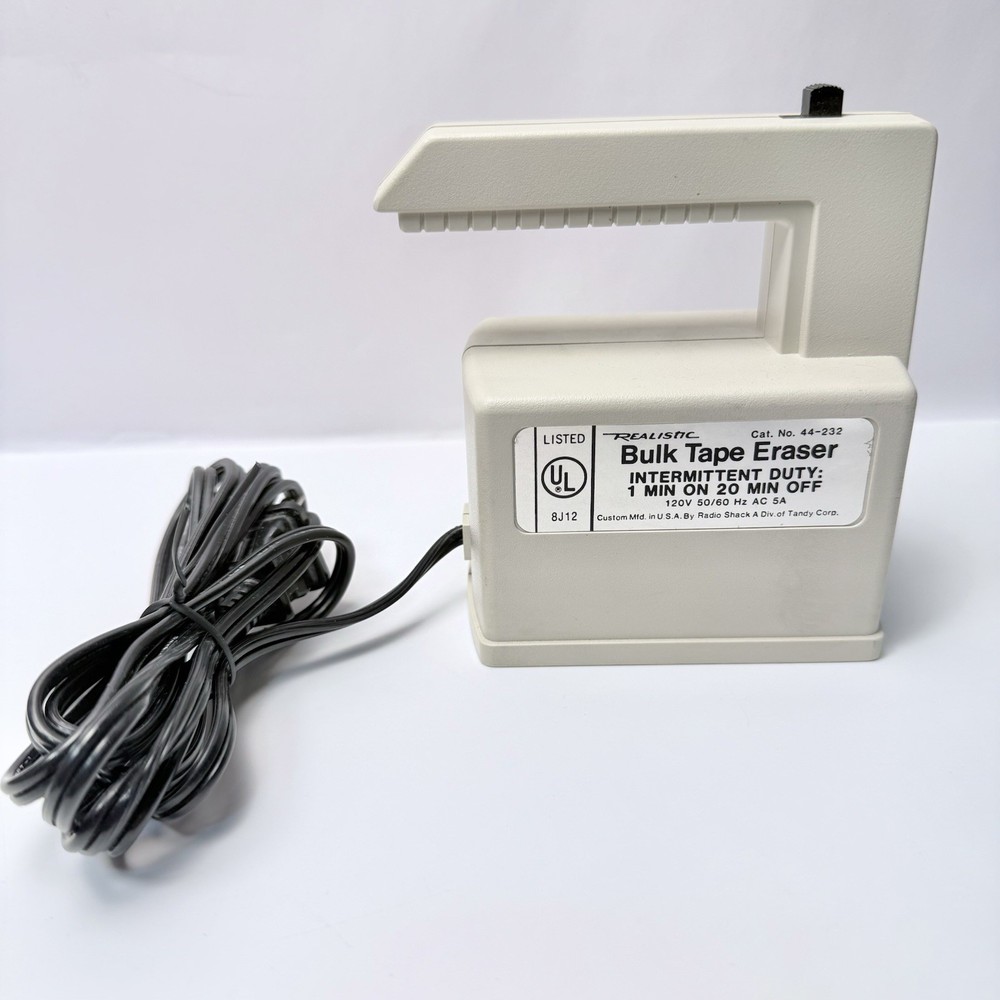 Realistic Radio Shack 44-232 Bulk Tape Eraser Degausser Vintage Untested