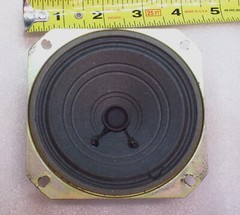 Vintage 4 Inch Square 8 ohm 2.5 W Speaker