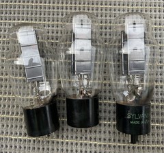 Strong Trio (3) 1953/4 Sylvania 5U4G Rectifiers Black Plate Bottom “D” Getter