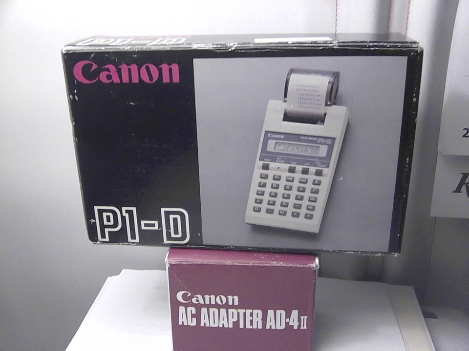NEW! Vintage Canon P1-D NOS! Calculator In Box