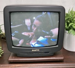 Sanyo Vintage AVM-1306 13&Prime; CRT TV Retro Gaming 1997 Vintage Works Coaxial Cable