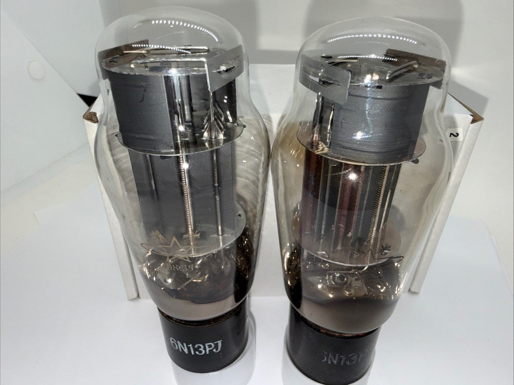 (2) Shuguang Vacuum Tubes 6N13PJ/6AS7G * Double []GETTERS * TESTED *