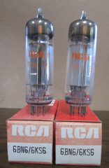 TWO NEW RCA 6BN6 / 6KS6 HiFi Ham Radio Amp Vacuum Tubes Matching Codes IOB