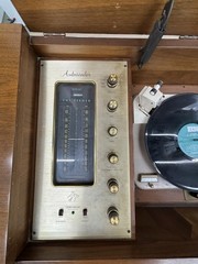 Mid-Century Fisher Stereo Radio Console w/Garrard Turntable