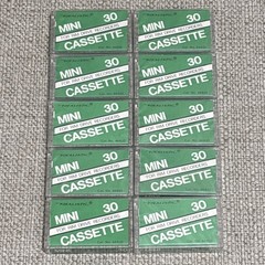 NOS Realistic Mini 30 Cassette Lot of 10 – 9 Sealed – For Rim Drive Recorders