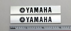 Yamaha Speaker Badge Logo Pair Silver Aluminum