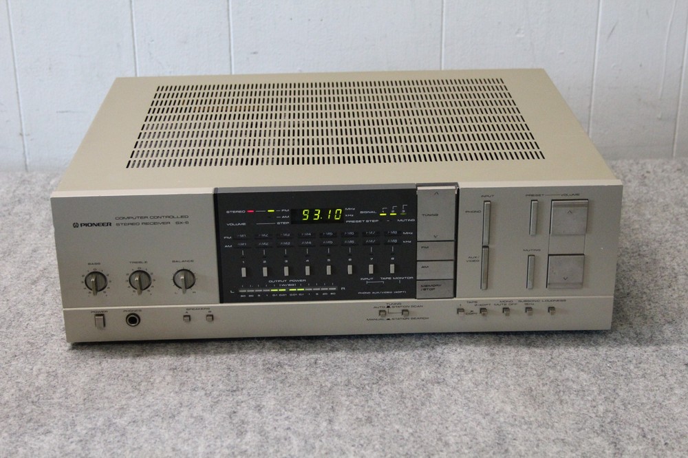 vintage champagne face Pioneer SX-6 Computer Controlled Stereo Receiver
