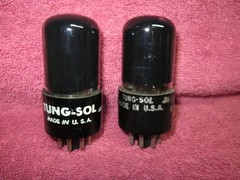 2pcs Tung-Sol DARK GLASS Tubes 6SA7-GT for All American Radios AA5
