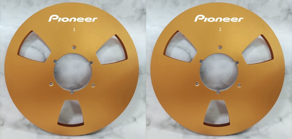 One Pair 10.5 » gold Pioneer Tape reel High Quality Aluminum Take Up Reel