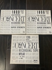 Lot of 3 Used Radio Shack 2 – 1800 Ft Reel To Reel And 1 – 1200 Tapes 7” USED