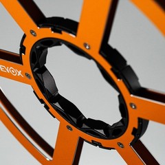Studevox 10.5&Prime; Edge Polished Orange Aluminium Tape Reel For Reel Tape Recorders
