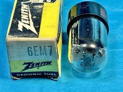 Vintage ZENITH 6EM7/6EA7 Vacuum Tube, Tested 95/126% NOS/NIB New OLD Stock.