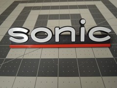 New Sonic Speaker Genuine 6&Prime; Wide Replacement Plastic Logo Nameplate