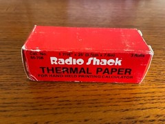 RADIO SHACK Vintage Box of 1-7/16” CALCULATOR PAPER #65-708 In Original Box