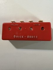 70s Red 4 Button Handy Adder Calculator Unbranded Works Dollars Vintage Counter