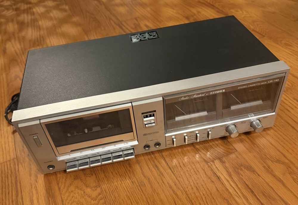 1980s Vintage Fisher Studio Stereo Cassette Deck Model CR-110 Parts Or Repair