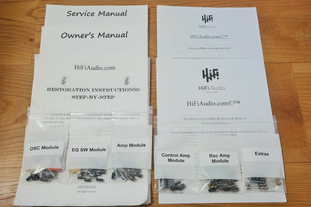 Pioneer RT-1020L restoration service kit repair capacitor rebuild