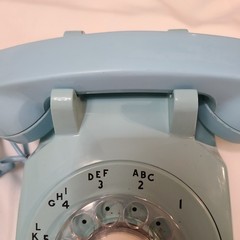 Lt Blue Rotary Dial Desk Phone by Bell Systems Western Electric 2-66 USA CD 500