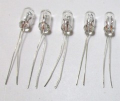 NEW 5 (Five) Miniature 24V 50ma 5mm Incandescent Lamps Bulbs
