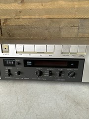 Akai Vintage Stereo Cassette Deck Model CS-F210 Tested Working Needs New Belt