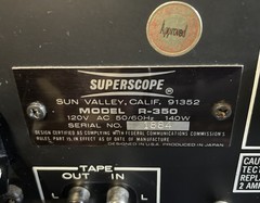 Vintage SuperScope R-350 Stereo Receiver In Excellent Condition