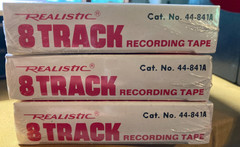 Lot Of 3 Sealed Vintage Realistic 8 Track 80 Minute Blank Tapes