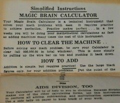 Magic Brain Calculator instructions Paper Ephemera Printed in Japan