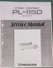 PIONEER PL-115D Turntable Service Manual Photocopy