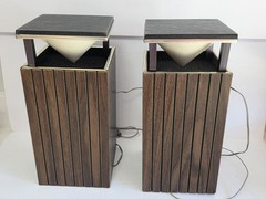 Vintage Omni Directional Sound Speakers Unbranded For Parts Or Repair