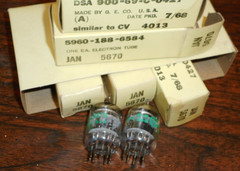 NOS NIB 60&rsquo;s GE JAN 5670 Black Plate Tubes (396a 2c51) LOT OF 5