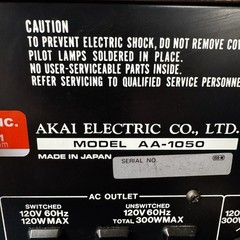 AKAI AA-1050 VINTAGE AM/FM STEREO RECEIVER – SERVICED – CLEANED – TESTED