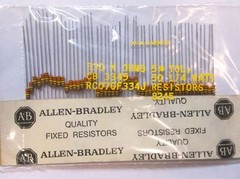 50 Allen Bradley Carbon Comp Resistors 330k 1/4W 5%