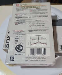Sony ES L-750 Betamax Tape Factory Sealed Dynamicron New Old Stock Set of 2