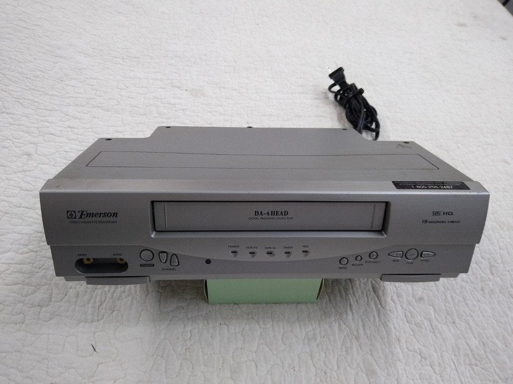 Emerson EWV404 VHS VCR 4 Head Player Recorder Tested Working No Remote