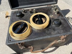 Vintage American Bell Radio Headset Navy Telegraph Morse Code Training Device