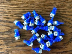 25 New Royal Blue 8V Wedge Lamp LED Light Bulbs for Pioneer Project/One Receiver
