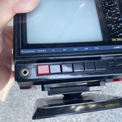Vintage 1980s Cosmo 4.5&Prime; Portable B&W TV AM/FM Radio Antenna Works See Video