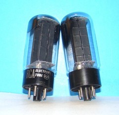 5U4GB 5AS4A RCA 1950s radio audio amplifier vintage vacuum tubes 2 valves tested